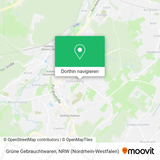 Grüne Gebrauchtwaren Karte