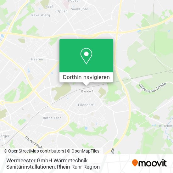 Wermeester GmbH Wärmetechnik Sanitärinstallationen Karte
