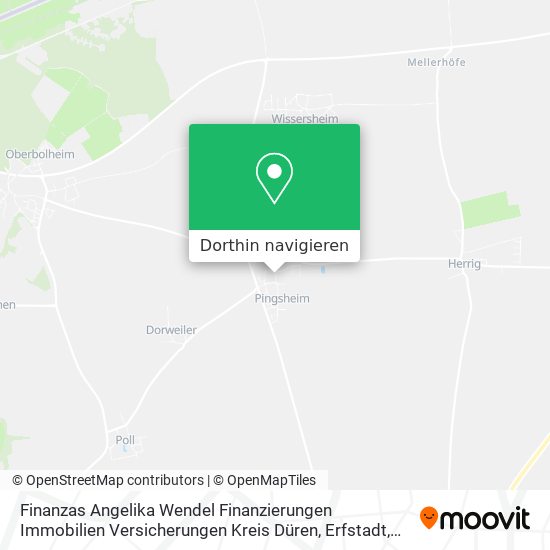 Finanzas Angelika Wendel Finanzierungen Immobilien Versicherungen Kreis Düren, Erfstadt Karte