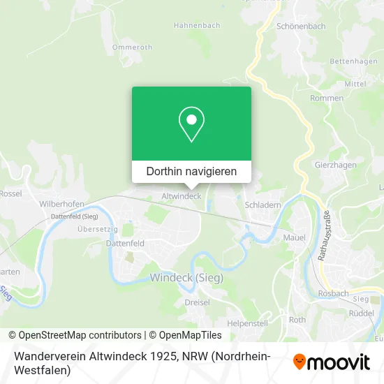 Wanderverein Altwindeck 1925 Karte