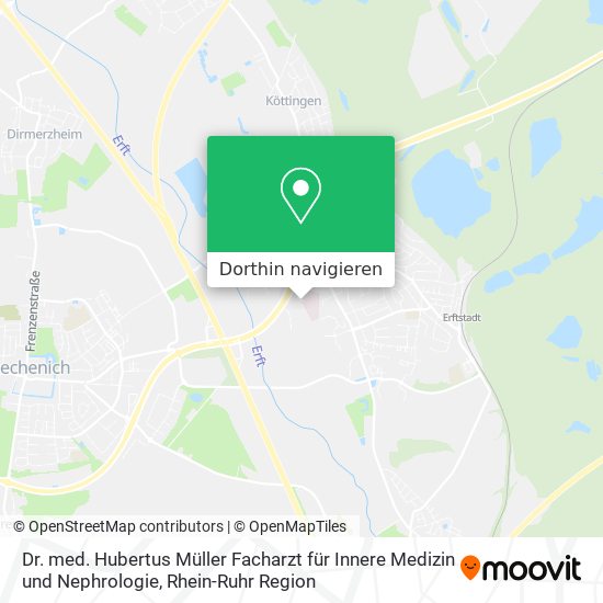 Dr. med. Hubertus Müller Facharzt für Innere Medizin und Nephrologie Karte