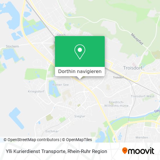 Ylli Kurierdienst Transporte Karte