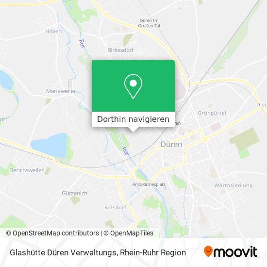 Glashütte Düren Verwaltungs Karte