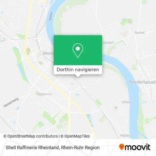 Shell Raffinerie Rheinland Karte