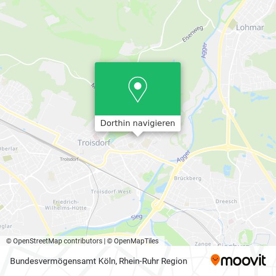 Bundesvermögensamt Köln Karte