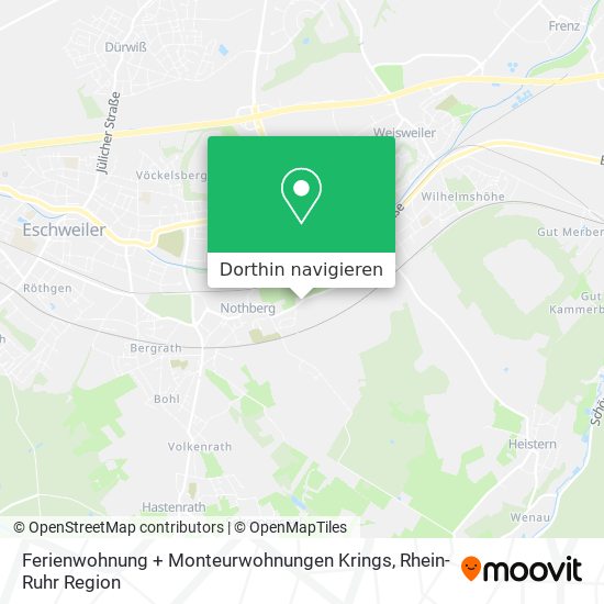 Ferienwohnung + Monteurwohnungen Krings Karte