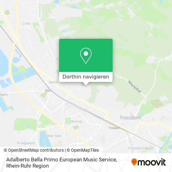 Adalberto Bella Primo European Music Service Karte