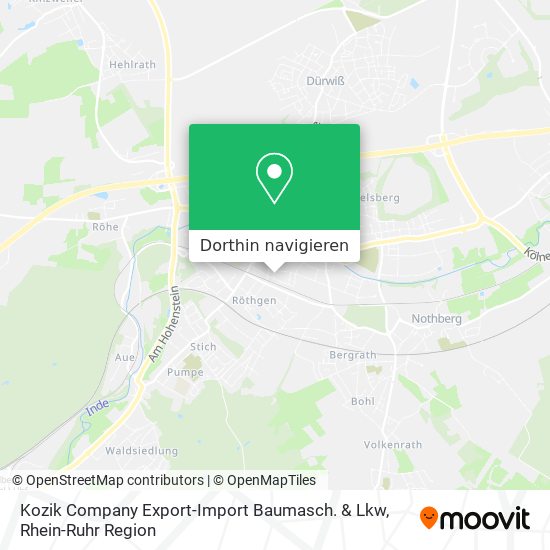 Kozik Company Export-Import Baumasch. & Lkw Karte