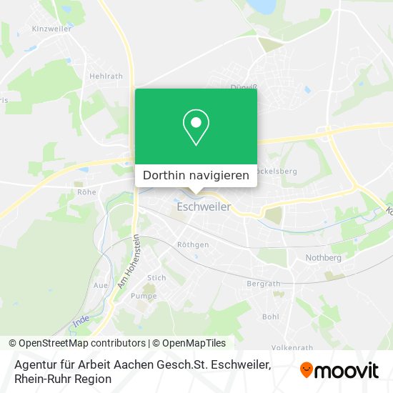 Agentur für Arbeit Aachen Gesch.St. Eschweiler Karte