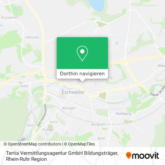 Tertia Vermittlungsagentur GmbH Bildungsträger Karte