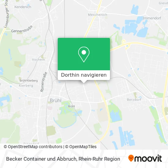 Becker Container und Abbruch Karte