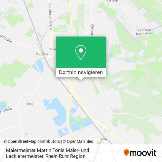 Malermeister Martin Tönis Maler- und Lackierermeister Karte