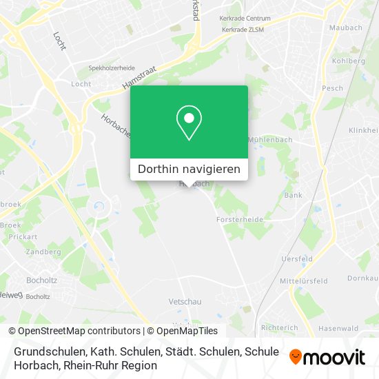 Grundschulen, Kath. Schulen, Städt. Schulen, Schule Horbach Karte
