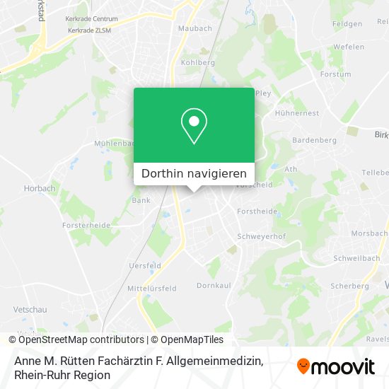 Anne M. Rütten Fachärztin F. Allgemeinmedizin Karte