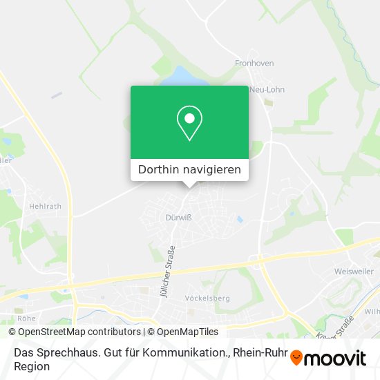 Das Sprechhaus. Gut für Kommunikation. Karte