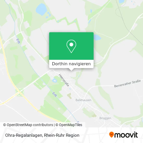 Ohra-Regalanlagen Karte