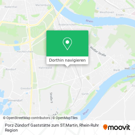 Porz-Zündorf Gaststätte zum ST.Martin Karte