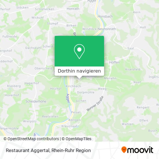 Restaurant Aggertal Karte
