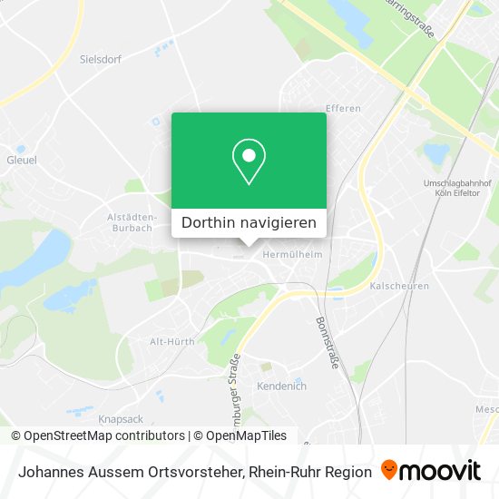Johannes Aussem Ortsvorsteher Karte
