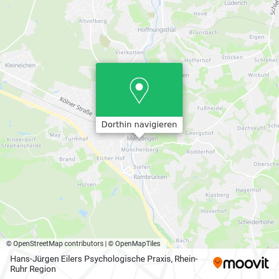 Hans-Jürgen Eilers Psychologische Praxis Karte