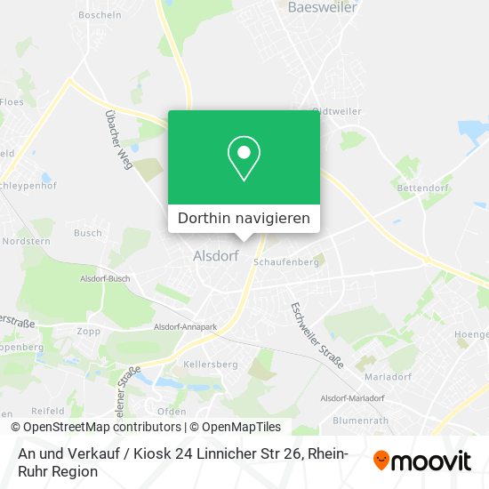 An und Verkauf / Kiosk 24 Linnicher Str 26 Karte