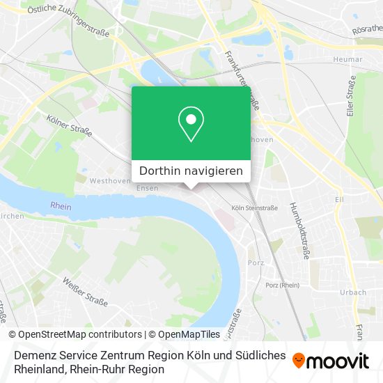 Demenz Service Zentrum Region Köln und Südliches Rheinland Karte