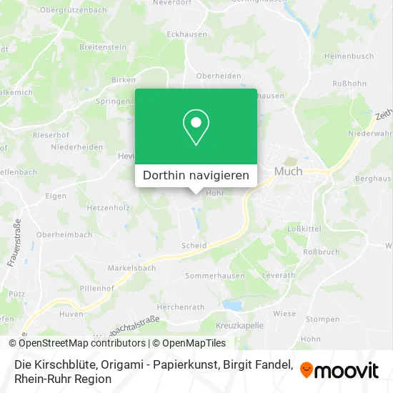 Die Kirschblüte, Origami - Papierkunst, Birgit Fandel Karte