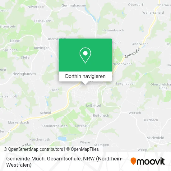 Gemeinde Much, Gesamtschule Karte