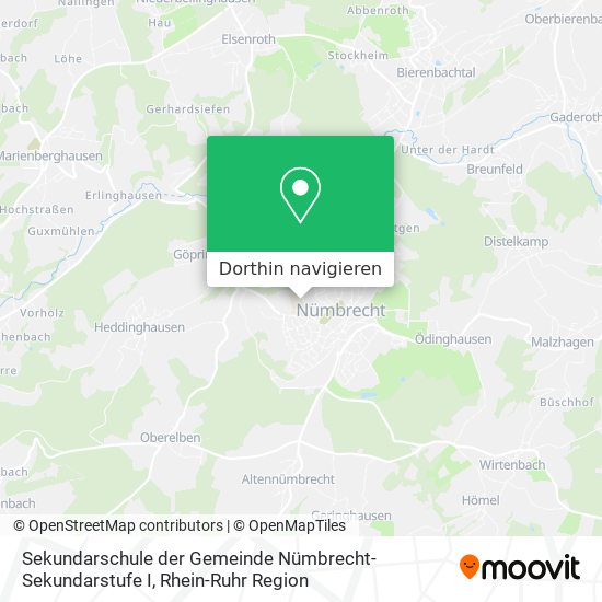 Sekundarschule der Gemeinde Nümbrecht-Sekundarstufe I Karte