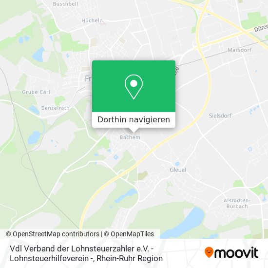 Vdl Verband der Lohnsteuerzahler e.V. - Lohnsteuerhilfeverein - Karte