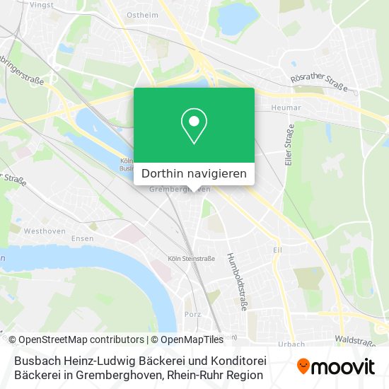 Busbach Heinz-Ludwig Bäckerei und Konditorei Bäckerei in Gremberghoven Karte