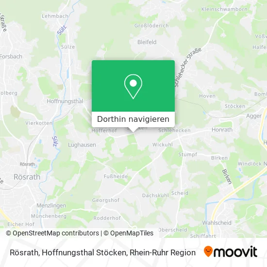 Rösrath, Hoffnungsthal Stöcken Karte