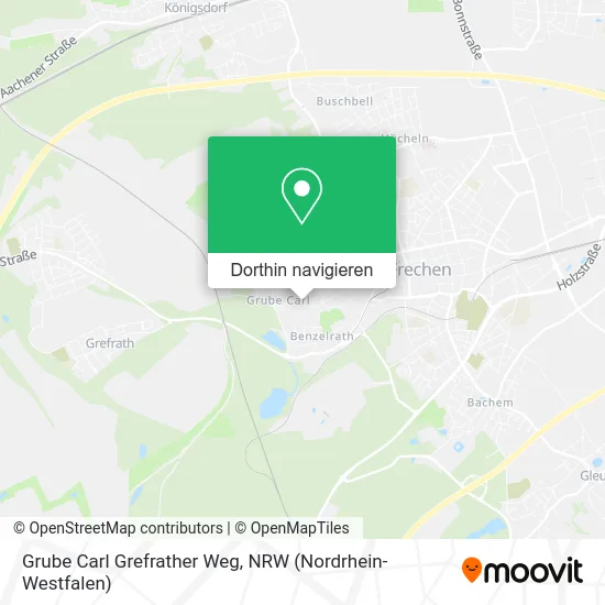 Grube Carl Grefrather Weg Karte