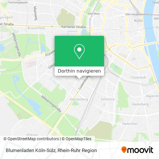 Wie komme ich zu Blumenladen KölnSülz mit dem Bus, der Bahn oder der