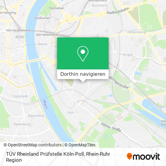 TÜV Rheinland Prüfstelle Köln-Poll Karte