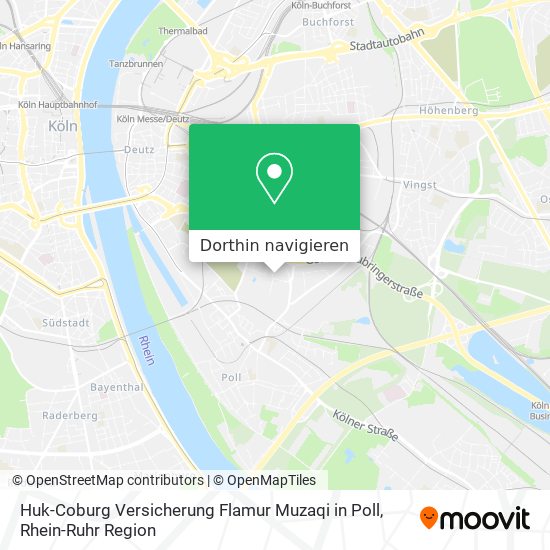 Huk-Coburg Versicherung Flamur Muzaqi in Poll Karte