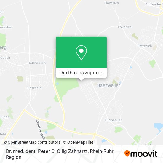 Dr. med. dent. Peter C. Ollig Zahnarzt Karte