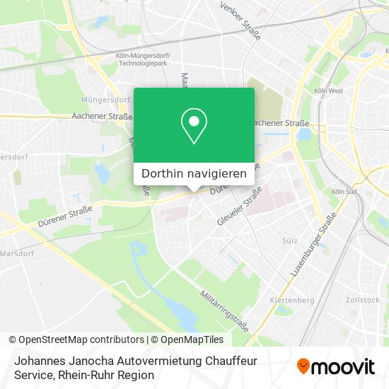 Johannes Janocha Autovermietung Chauffeur Service Karte