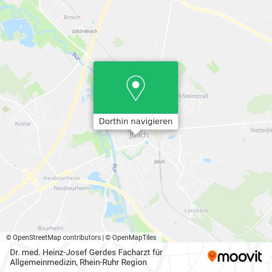 Dr. med. Heinz-Josef Gerdes Facharzt für Allgemeinmedizin Karte