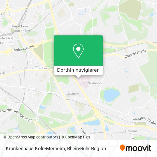 Krankenhaus Köln-Merheim Karte