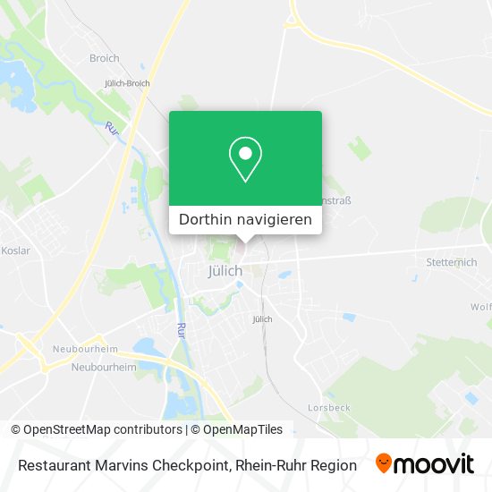 Restaurant Marvins Checkpoint Karte