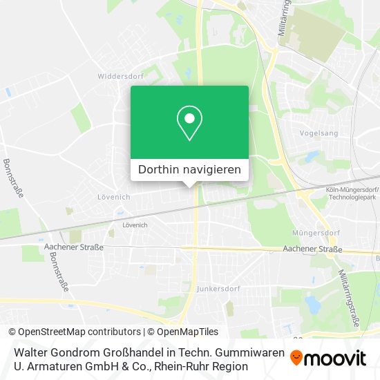 Walter Gondrom Großhandel in Techn. Gummiwaren U. Armaturen GmbH & Co. Karte