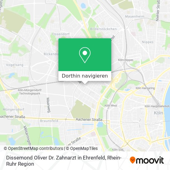 Dissemond Oliver Dr. Zahnarzt in Ehrenfeld Karte