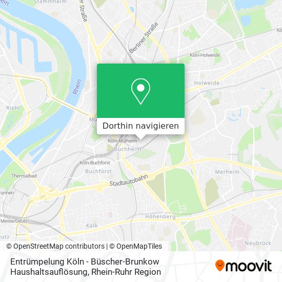 Entrümpelung Köln - Büscher-Brunkow Haushaltsauflösung Karte