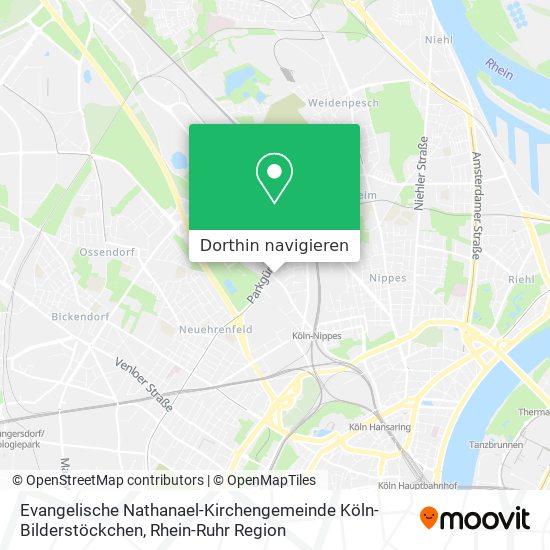 Evangelische Nathanael-Kirchengemeinde Köln-Bilderstöckchen Karte