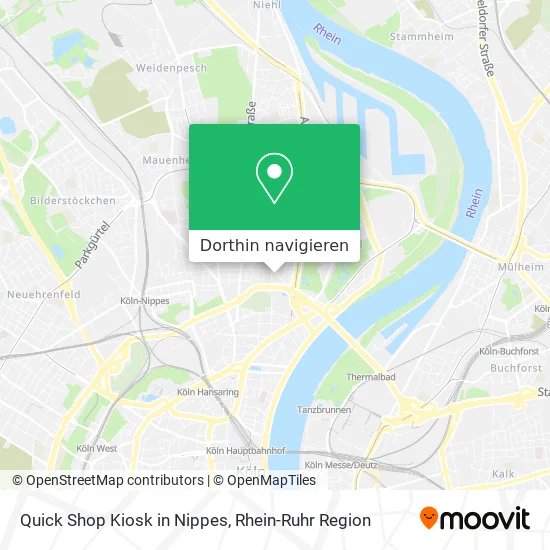 Quick Shop Kiosk in Nippes Karte