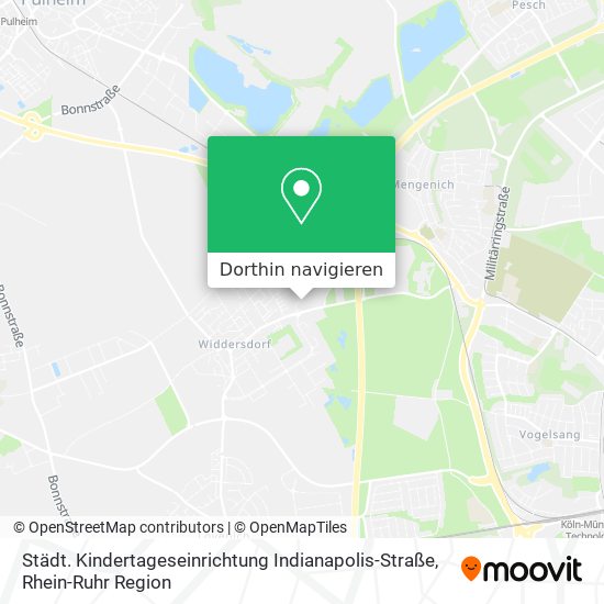 Städt. Kindertageseinrichtung Indianapolis-Straße Karte