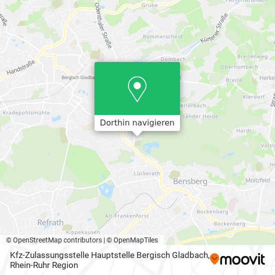 Kfz-Zulassungsstelle Hauptstelle Bergisch Gladbach Karte