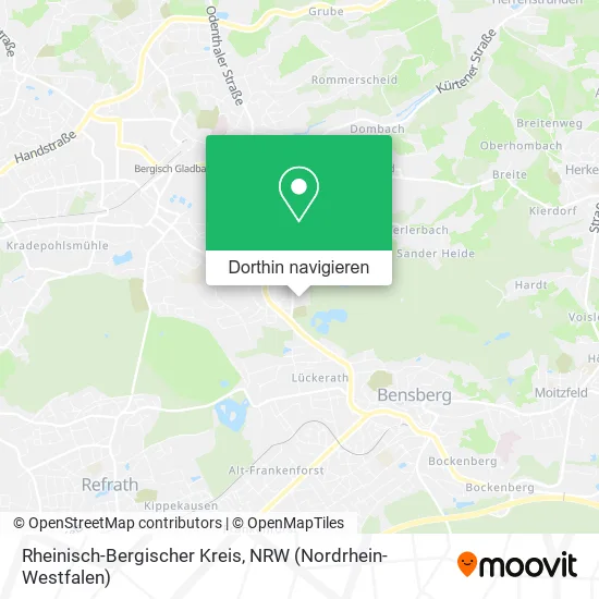 Rheinisch-Bergischer Kreis Karte