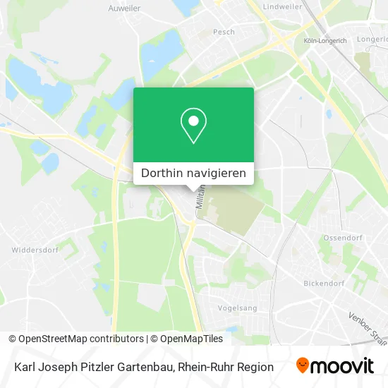 Karl Joseph Pitzler Gartenbau Karte